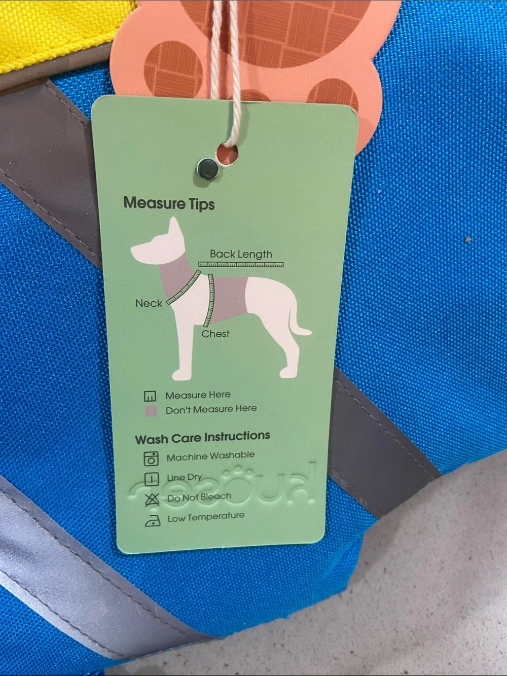 Dog One-Piece Safety Vest - Blue and Yellow